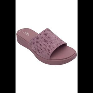 CLOUDSTEPPERS by Clarks Women's Drift Twist Casual Slides Purple - Medium